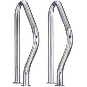 Rozsdamentes acél medence korlát, 795 x 490 mm, 2 db - Medence és strandjáték