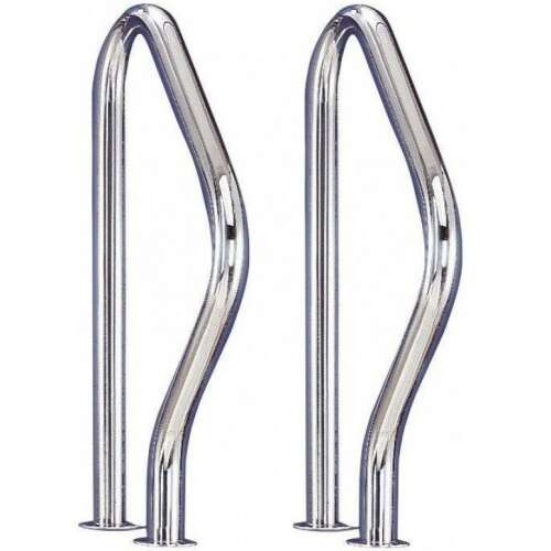 Rozsdamentes acél medence korlát, 795 x 490 mm, 2 db