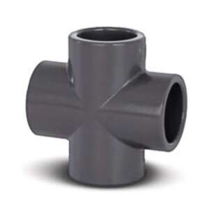 PVC cross fitting, 50mm diameter - Pool PVC fitting