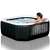 INTEX PureSPA Onyx Black Octagon jacuzzi, sóbontó készülékkel, 4 személyes, D201 x 71 cm, fekete / fehér (28458) 103522315