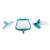 Intex pool cleaning set, includes a skimmer net, a venturi vacuum head, and a brush