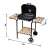 Landgraf charcoal grill with wooden shelves and wheels, black, dimensions
