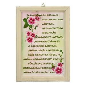 Fa tábla egy anyai szeretetről szóló verssel, 15x1x21 cm - Ajándék tábla