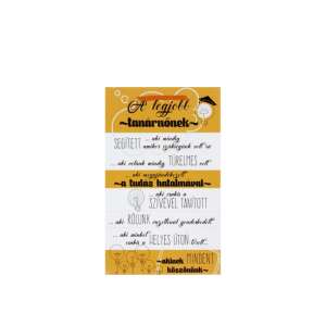 Fa tábla a legjobb tanárnőnek felirattal, 16x26cm - Ajándék tábla