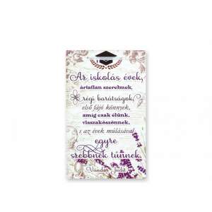 Fa tábla idézettel az iskolás évekről, diploma ajándék, 16x26cm - Ajándék tábla