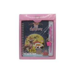 Karácsonyi témájú napló zárral és tollal, tökéletes a gondolataid és titkaid leírásához - Napló