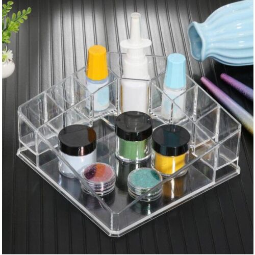 Kozmetikai rendszerező sminktermékekkel, 8 rekeszes