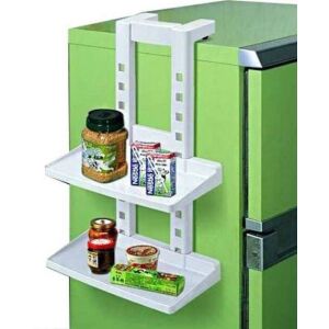 Hűtőre akasztható rendszerező 3 polccal in use, refrigerator hanging organizer with 3 shelves on refrigerator - Kitchen storage rack