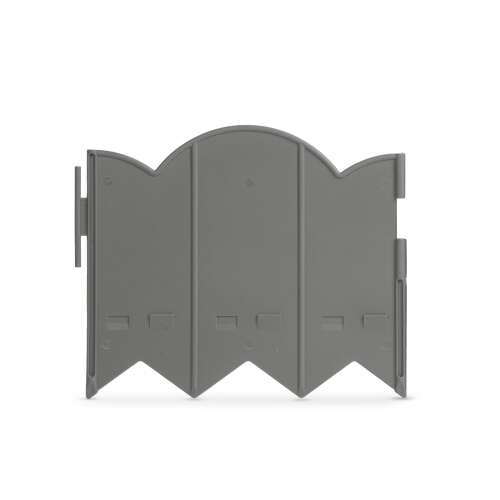 Grey plastic garden border fence, 12 pieces, 20 x 17.5 cm, for flower beds, paths, vegetable gardens, and lawns