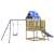vidaXL fa kültéri játszótér csúszdával, hintával és mászófallal