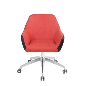 Front View Scaun Birou Directorial US63 Orange Fabric Executive Chair - Furniture