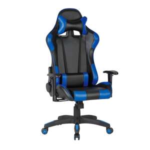 Silverstone US90 gaming chair, black and blue, with headrest and lumbar support - Gaming Chair