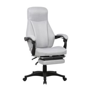 US105 Melbourne ergonomic gaming chair with footrest, angled view - Gaming Chair