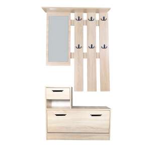 Filio - Set Hol - Stejar Alb - 90x22x116 cm