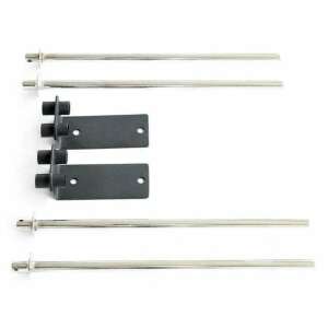 Azafit Power band pegs gumikötél rögzítő, 4 rúd és 2 tartó készlet, fekete epoxi festék, krómozott rudak - Azafit