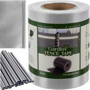 Gardlov gray fence tape roll, fixing clips, privacy fence kit - Privacy Screen