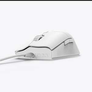 NZXT Lift 2 Ergo vezetékes gaming egér - Fehér, oldalnézet - NZXT