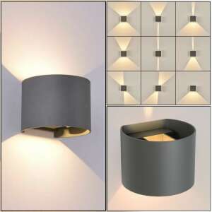 Kreon LED Fali/Homlokzati Lámpa - 6W - Antracit Szürke