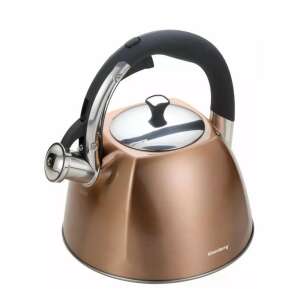 Ceainic Klausberg din oțel inoxidabil de 3L cu fluier și mâner negru - Ceai & Accesoriu pentru prepararea ceaiului