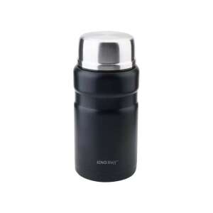 Termos Kinghoff pentru alimente, oțel inoxidabil, negru, 0.75L - Caserole