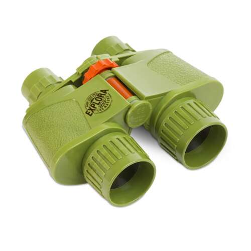 Green Explora binoculars for kids, perfect for outdoor adventures