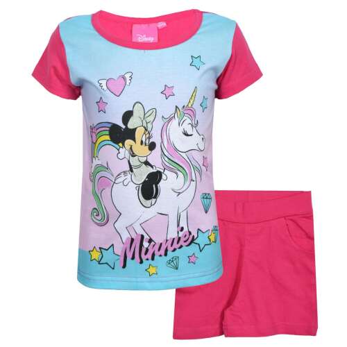 Zestaw t-shirt i spodenek dla dziewczynek Disney Minnie Mouse z jednorożcem