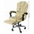 Dimensions of beige ergonomic office chair with footrest