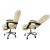 Ergonomic office swivel chair with footrest - Beige 98577491
