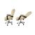 Ergonomic office swivel chair with footrest - Beige 98577491
