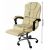 Dimensions of beige ergonomic office chair with footrest