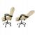 Ergonomic office swivel chair with footrest - Beige 98577491