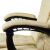 Close-up of ergonomic office chair armrest in beige