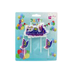 Zestaw 3 fioletowych świec imprezowych