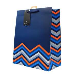 Синя подаръчна торбичка с chevron модел, марка Jeff Banks - Изкуства и хобита