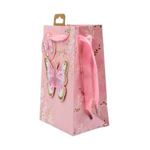 Clairefontaine P Butterfly Tipon gift bag, pink with butterfly design, small size - Art & Craft