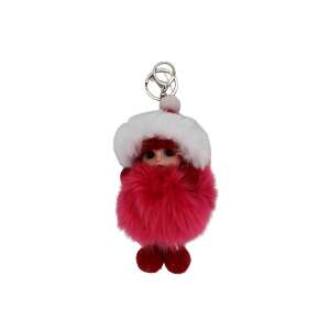 Pink fluffy baby keychain with white hat, Giftdesign Pufamo collection - Keychain