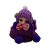 Giftdesign Pufamo purple baby doll keychain with bow tie and knitted hat