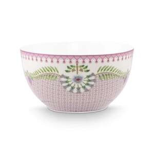 Bol din porțelan Lily & Lotus Lilac 15cm de la PIP Studio, cu un design floral delicat în nuanțe de liliac - Pip Studio
