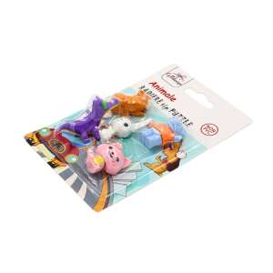 Zestaw 5 gum do mazania w kształcie zwierząt, Gumki do mazania kolekcjonerskie, Słodkie gumki do mazania, Różowa lisia gumka do mazania, Gumki do mazania dla dzieci - Gumka