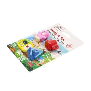 Hobby & Fun kolekcjonerskie gumki do mazania, zestaw 4 sztuk, z dziewczynką, czajnikiem, namiotem i koszem piknikowym - Gumka