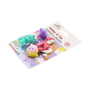 Hobby & Fun zestaw 4 kolekcjonerskich gum do mazania, w tym jednorożec, smok i inne urocze postacie - Gumka