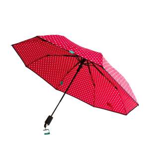 Roter Perletti Mini-Regenschirm mit Punkten für Damen - Perletti