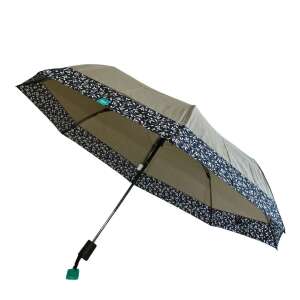 Umbrela mini Perletti, kaki cu model floral, deschisă - Umbrele