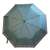 Perletti green mini umbrella with floral pattern, open, top view