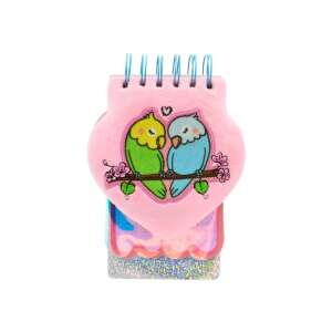 3D Notebook with Love Birds design, 120 pages, pink cover with glitter - Office paper product
