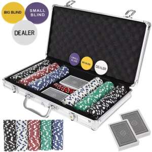 Poker set in suitcase with 300 chips