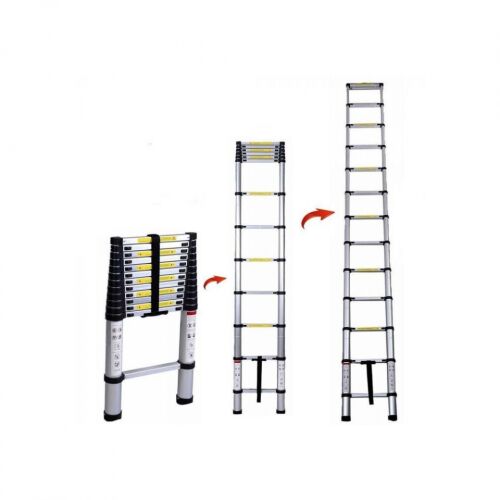 Teleskopske aluminijske ljestve 3.8m, kompaktni i prošireni pogled