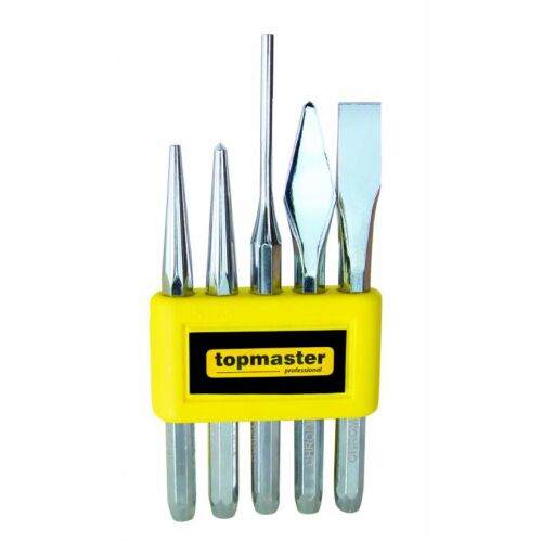 Set TOPMASTER de 5 dălți și puncte pentru prelucrarea metalelor
