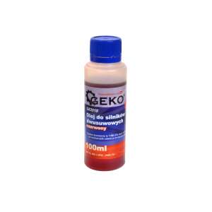 GEKO G82010 100ml Piros 2-Ütemű Motorolaj Kevert és Külön Kenéshez - Geko
