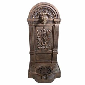 Chiuveta de grădină Strend Pro din fontă bronz antic - 35x30.5x76cm - Fântâni și robinete de grădină